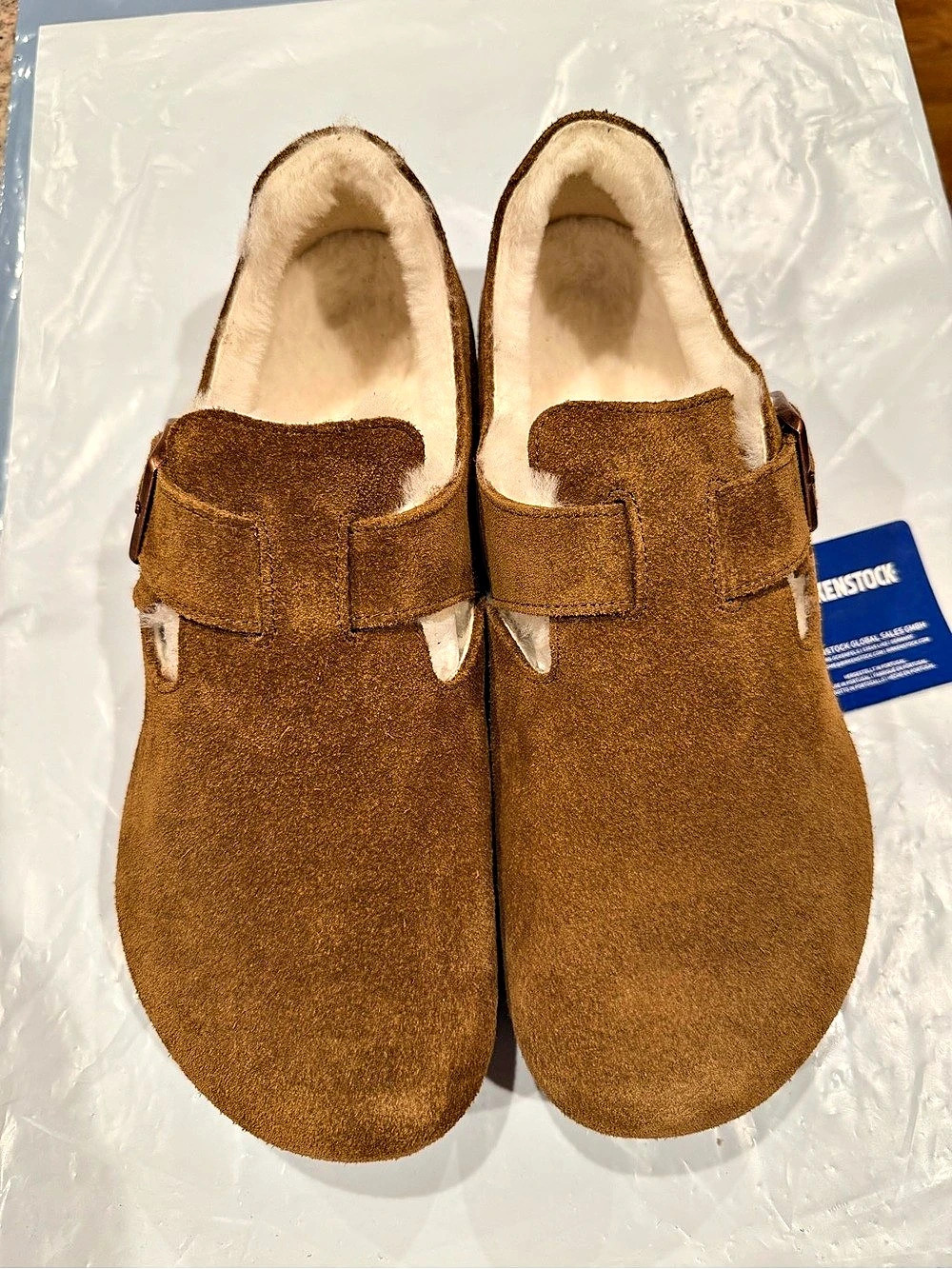Birkenstock London Shearling Clogs Brown EU 42 brand new in box